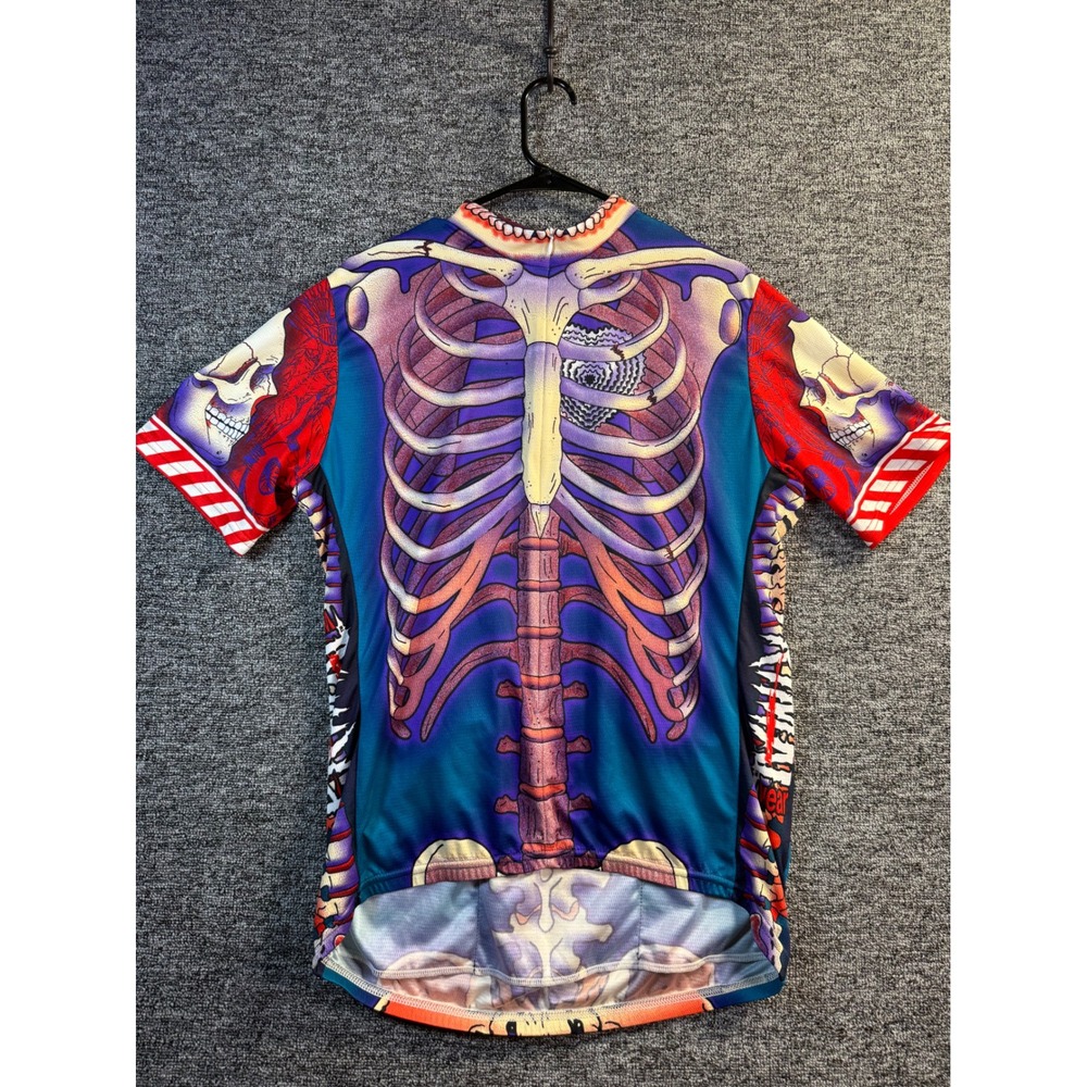 Primal Wear The Bone Collector Skeleton Cycling Jersey Mens XXL Short Sleeve Zip